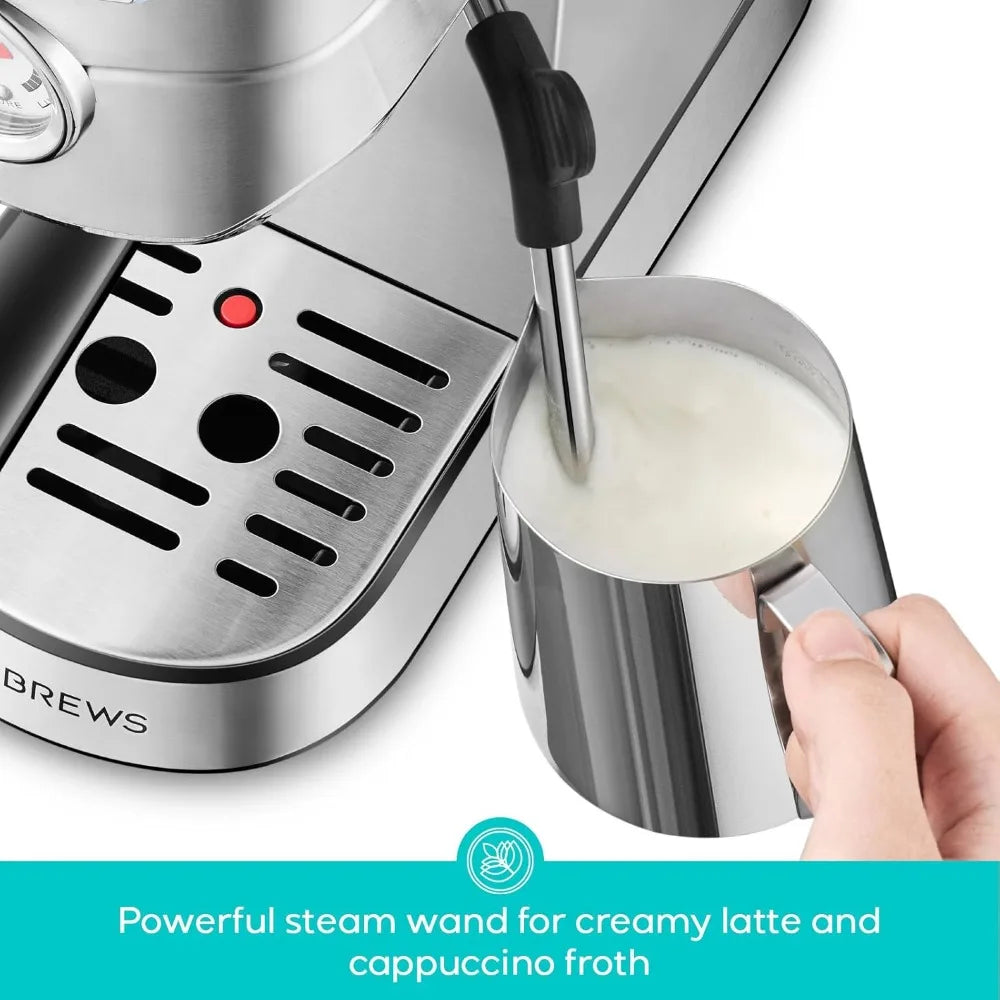 CASABREWS CM5418 Espresso Machine 20 Bar, Compact Espresso Maker with Steam Milk Frother