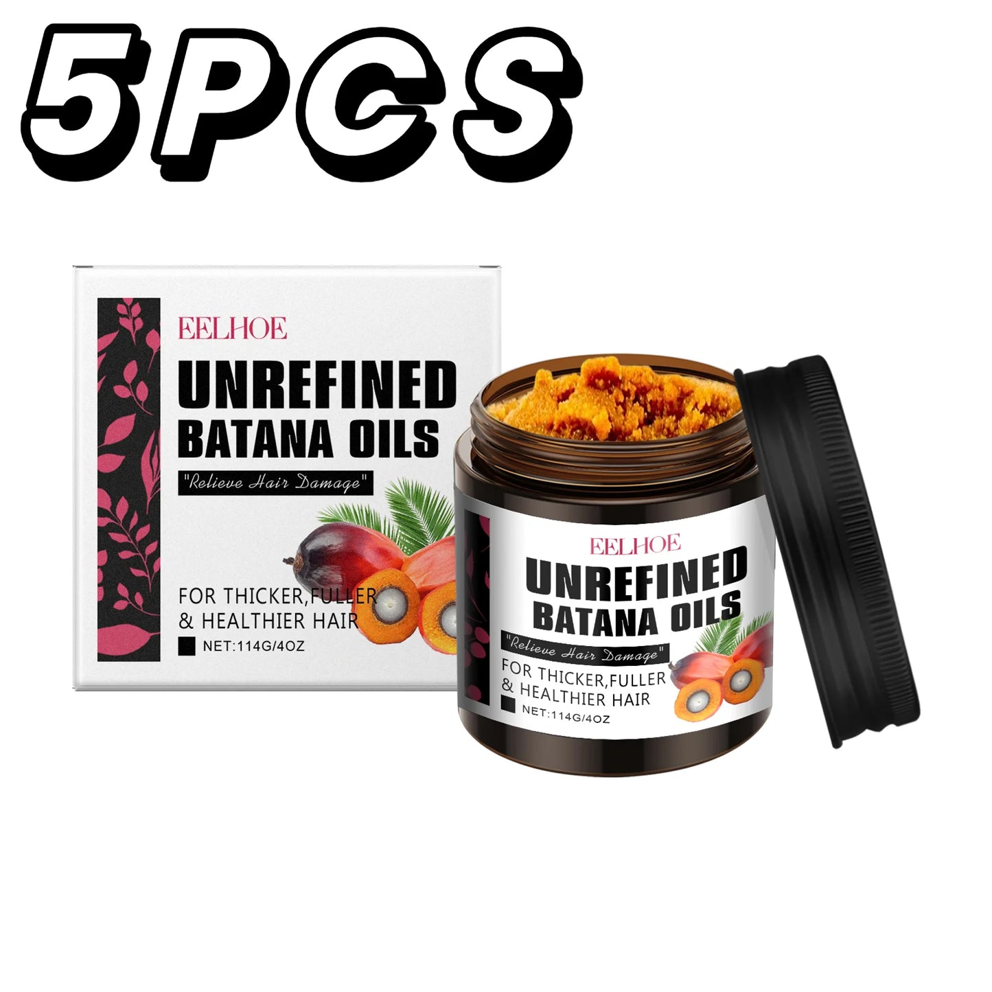 Pure Organic Batana Oil Hair Mask Fast Repair Damaged Dry Split End Hair Treatment Reduce Hair Loss Anti-Breakage Smoothing Care
