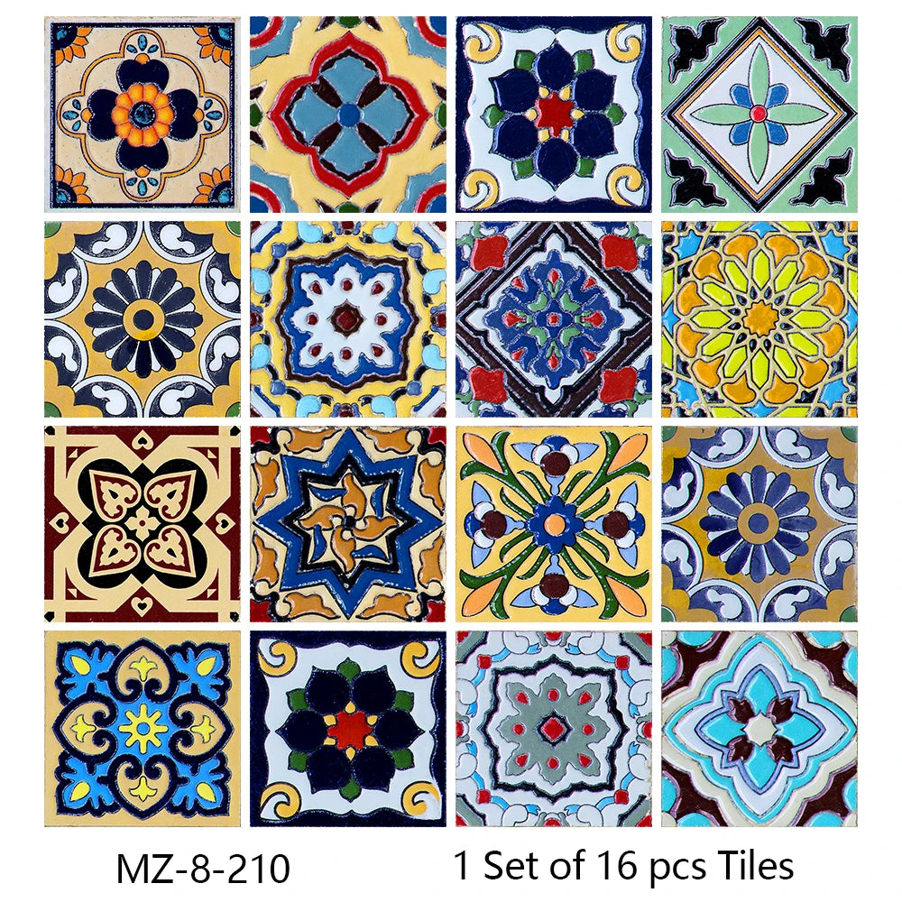 Matte Waterproof Tile Wall Stickers Set For Kitchen Bathroom PVC