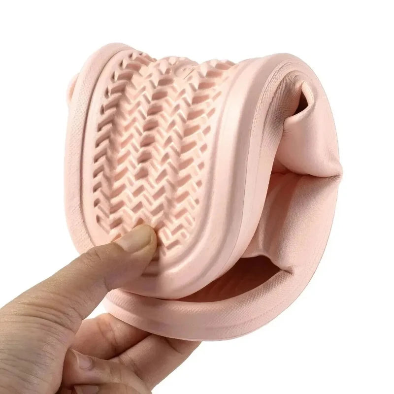 2025 New Women Soft Sole Cloud Slippers Thick Platform Indoor Outdoor Beach Sandals Summer EVA Non Slip Flip Flops