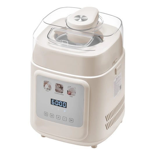 SucceBuy Upright Automatic Ice Cream Maker with Built-in Compressor 1 Quart No Pre-freezing Gelato Maker & Frozen Yogurt Machine
