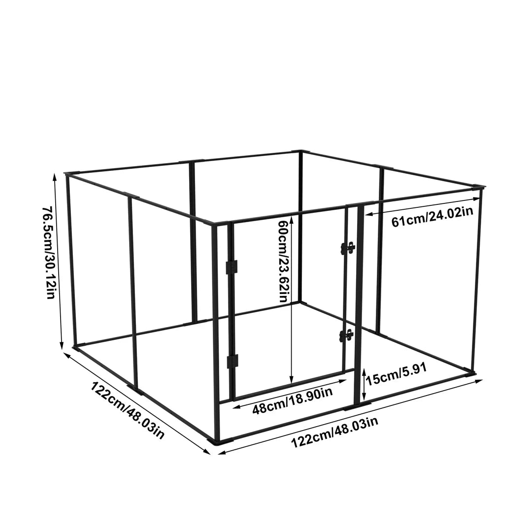 BINGOPAW Acrylic Dog Playpen Indoor Pet Exercise Area