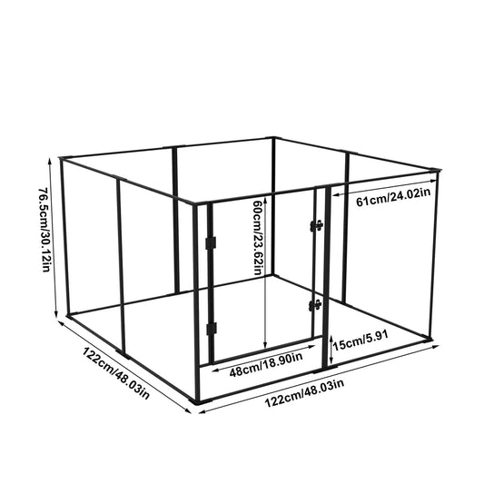 BINGOPAW Acrylic Dog Playpen Indoor Pet Exercise Area