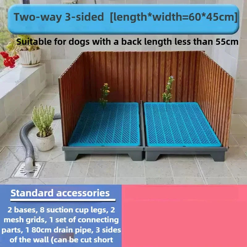 Flush Dog Toilet 28CM Enclosing Wall Large Dog Convenient Combination Urine Basin Automatic Free Flushing Suction Cup Foot Mat