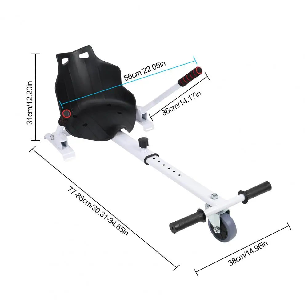 Hoverboard Seat Attachment Go Kart Conversion Kit for Kids & Adults Self Balancing Scooter Accessory Fit 6.5-10 Inch
