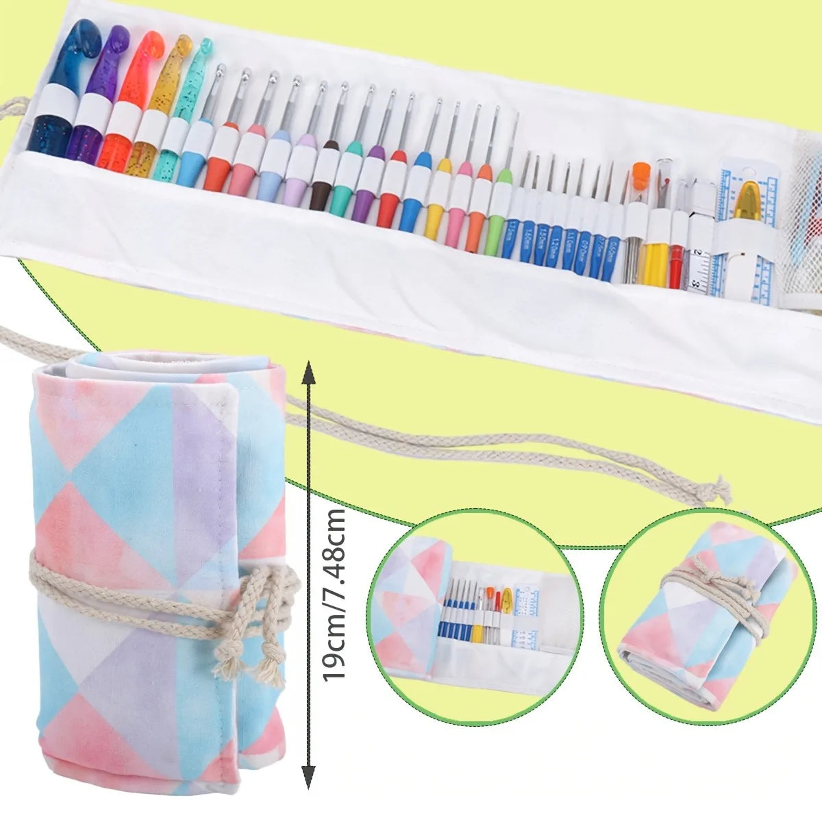 118pcs Crochet Hooks Sets, Ergonomic Crochet Hooks Kits with Storage Bag and Crochets Needle Accessories, DIY Crochets Needles Kit for Beginners and Experienced Crochet Hook Lovers