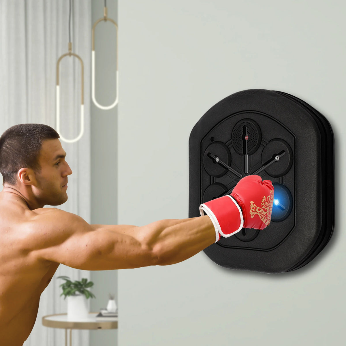 Bluetooth Wall Mounted Boxing Trainer With LED Punching Pad