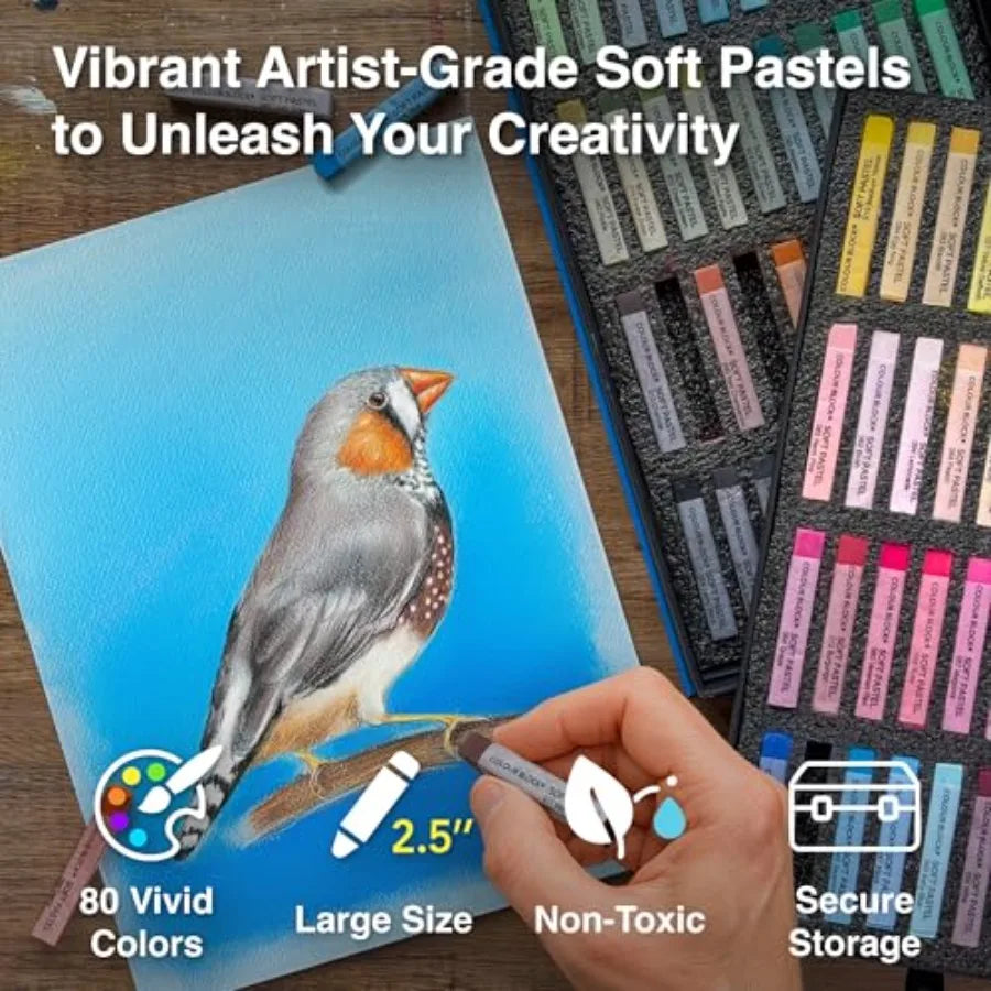 s for Artists - Square Chalk s Art in CARBON Box - Vibrant Pigments Art Kit for Painting, Drawing, Sketching, Hobbyist