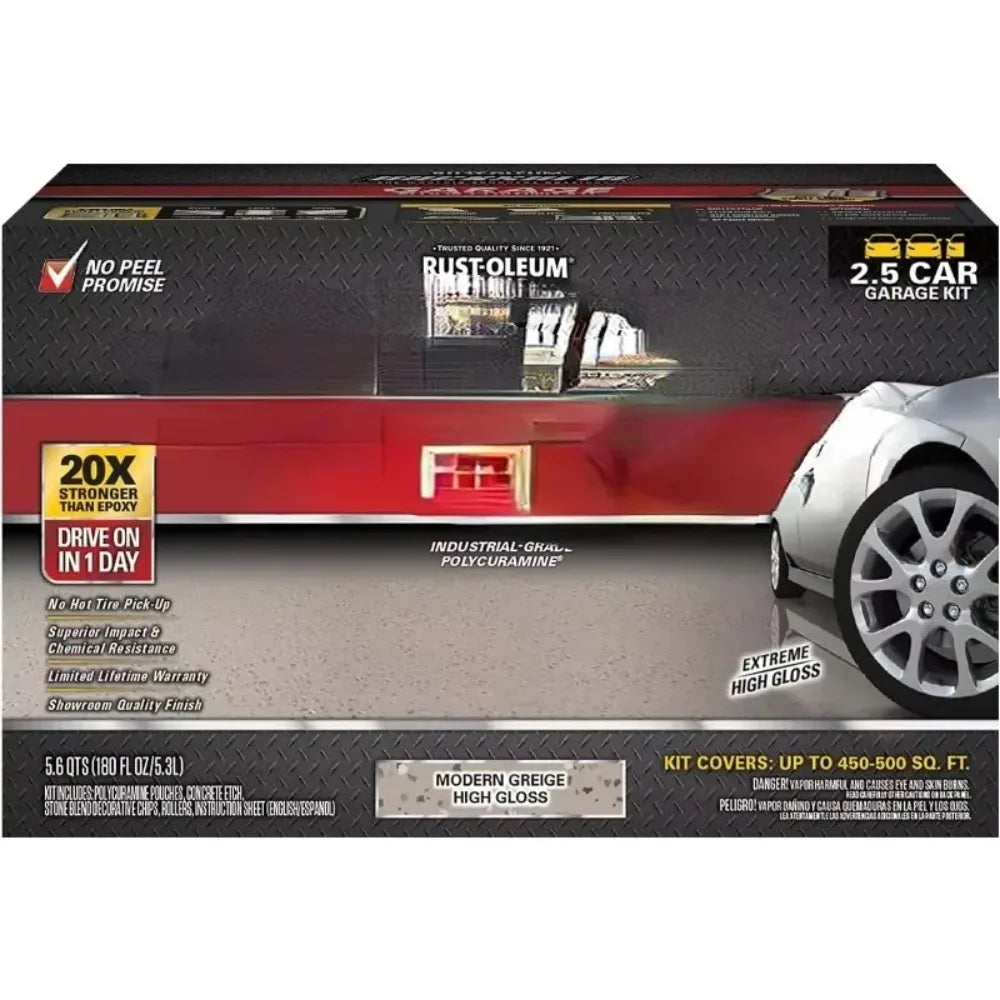 Polycuramine Garage Floor Coating Kit With High Gloss Finish