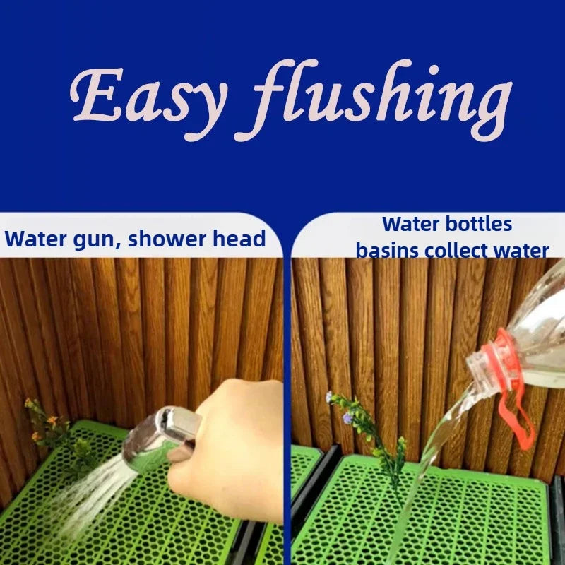 Flush Dog Toilet 28CM Enclosing Wall Large Dog Convenient Combination Urine Basin Automatic Free Flushing Suction Cup Foot Mat