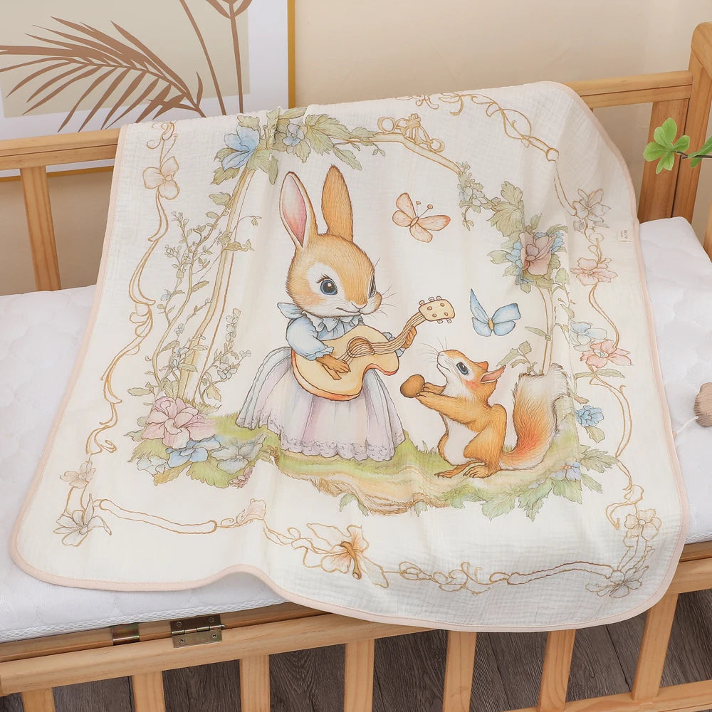 Pure Cotton Gauze Baby Bath Towel For Newborns Absorbent