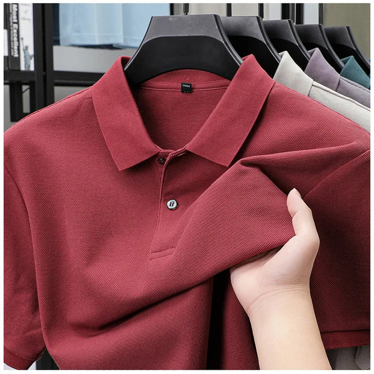 ELITEVESTA Men's 100% Cotton Polo Shirt Breathable Summer Tee