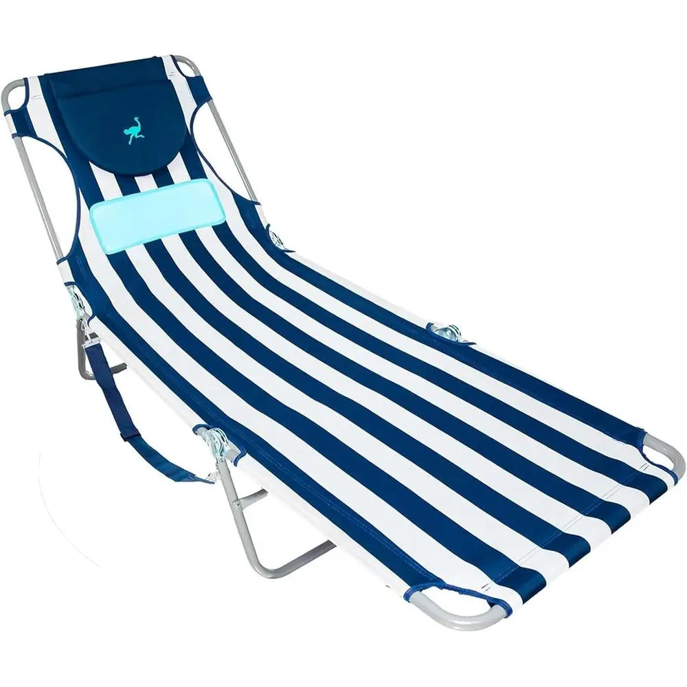 Comfort Lounger Face Down Sunbathing Chaise Lounge Beach Chair (2 Pack)