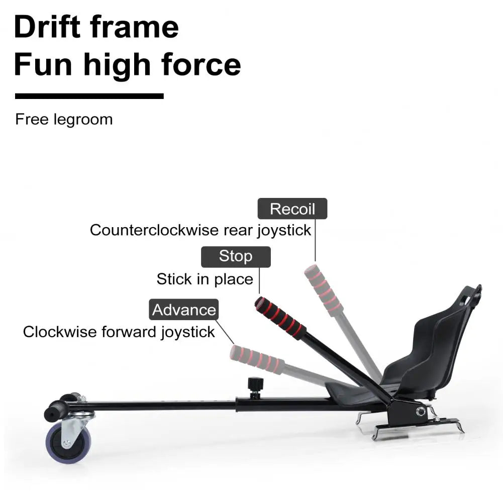 Hoverboard Seat Attachment Go Kart Conversion Kit for Kids & Adults Self Balancing Scooter Accessory Fit 6.5-10 Inch