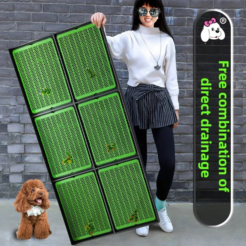 Flush Dog Toilet 28CM Enclosing Wall Large Dog Convenient Combination Urine Basin Automatic Free Flushing Suction Cup Foot Mat