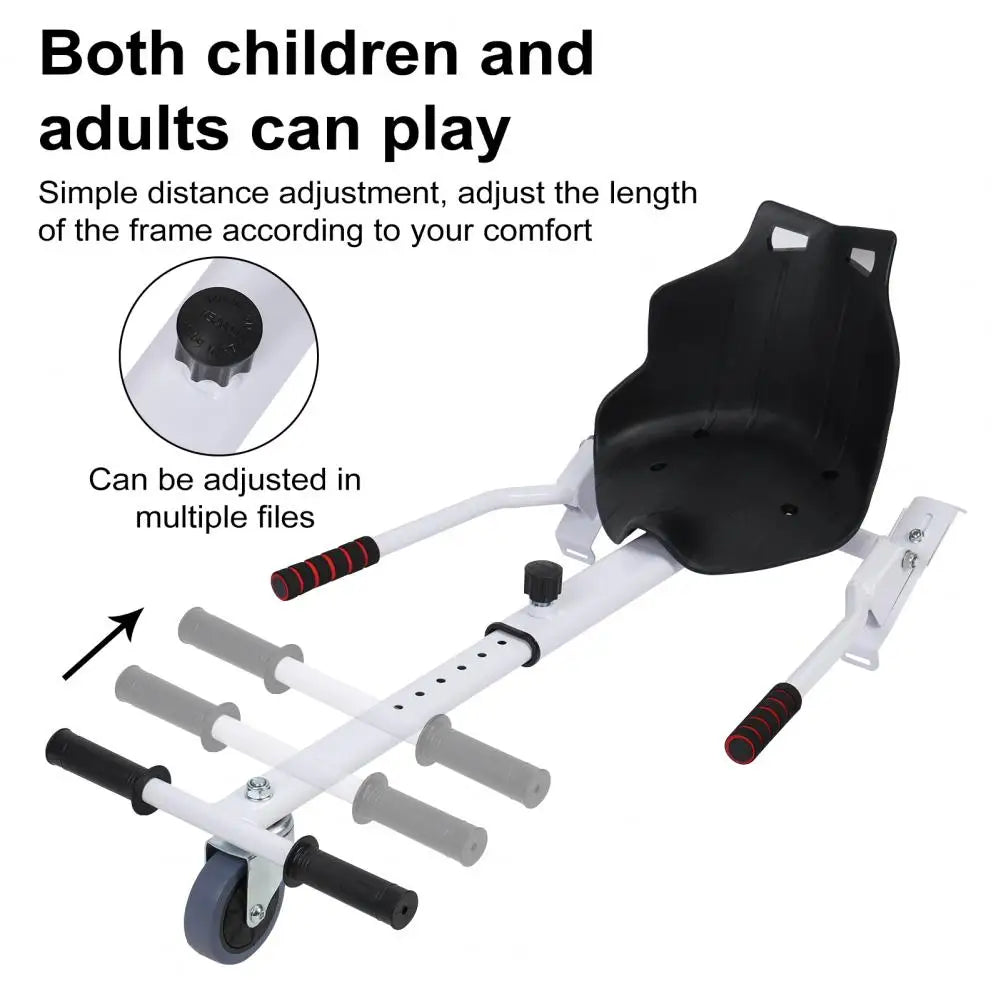 Hoverboard Seat Attachment Go Kart Conversion Kit for Kids & Adults Self Balancing Scooter Accessory Fit 6.5-10 Inch