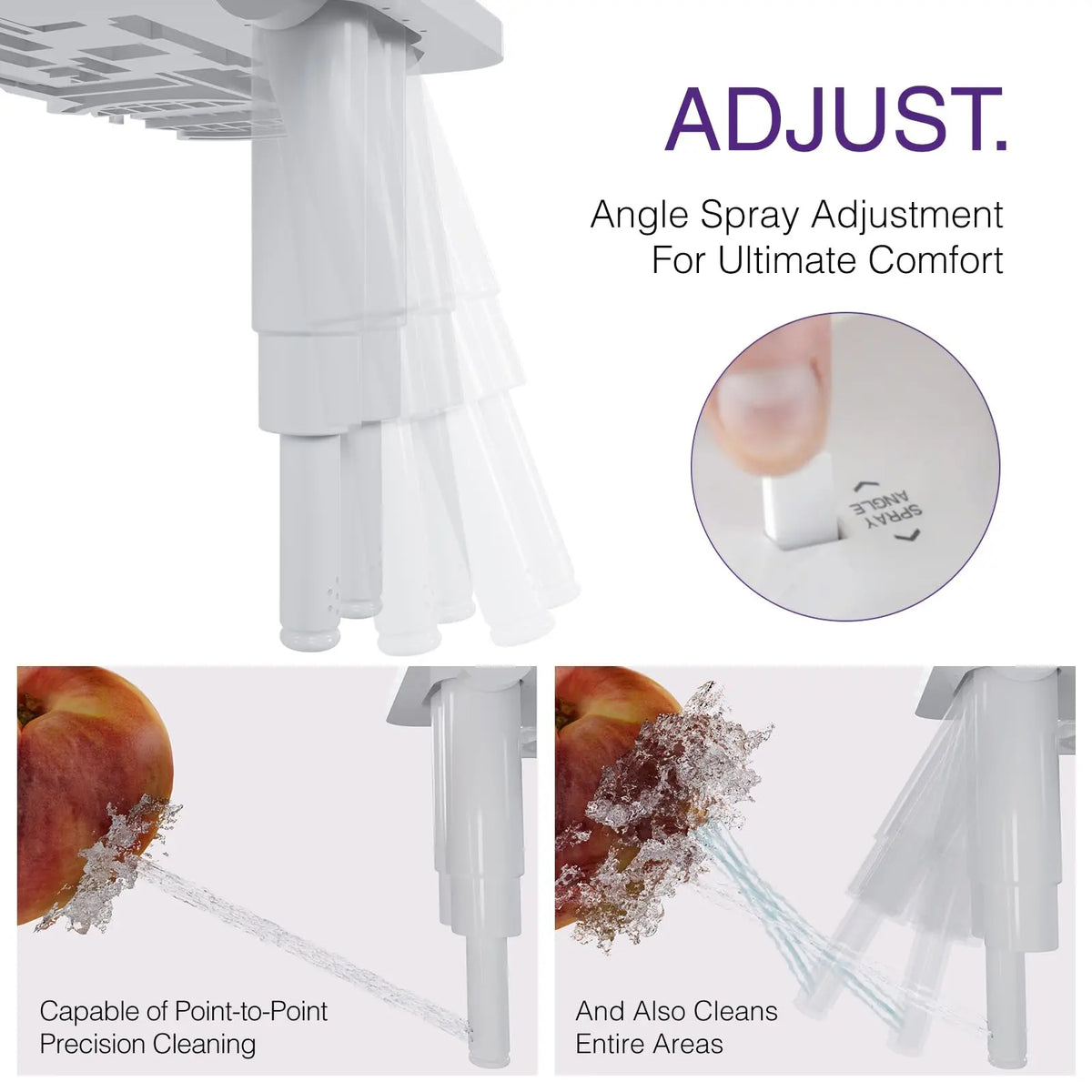 Bidet Attachment for Toilet, Non-Electric Bidet Ultra-Slim Dual Nozzle (Feminine/Rear Wash), Adjustable Pressure Control