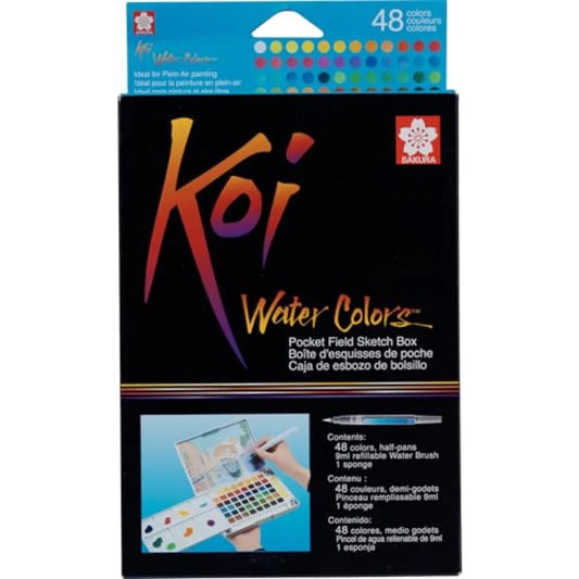 XNCW-48N Koi Watercolor Field 48 Color Sketch Set