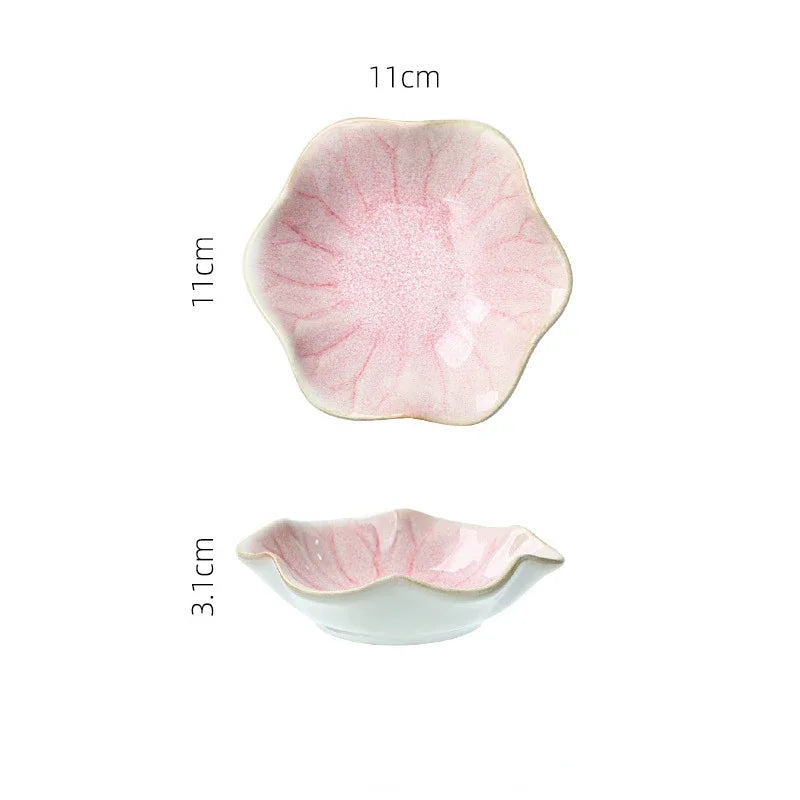 Japanese Ceramic Plate Kiln Glaze Soy Sauce Dish for Sashimi