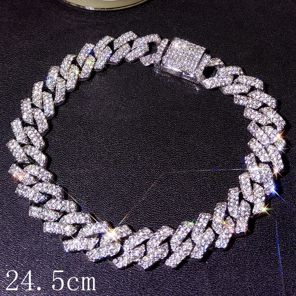 Hip Hop Iced Out Prong CubanChain Anklet For Women