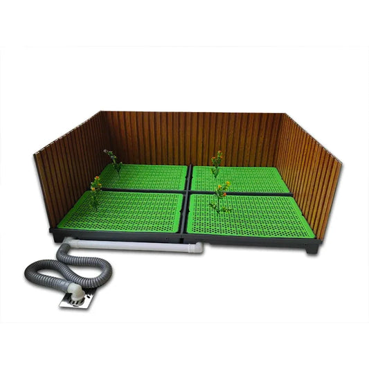 Flush Dog Toilet 28CM Enclosing Wall Large Dog Convenient Combination Urine Basin Automatic Free Flushing Suction Cup Foot Mat