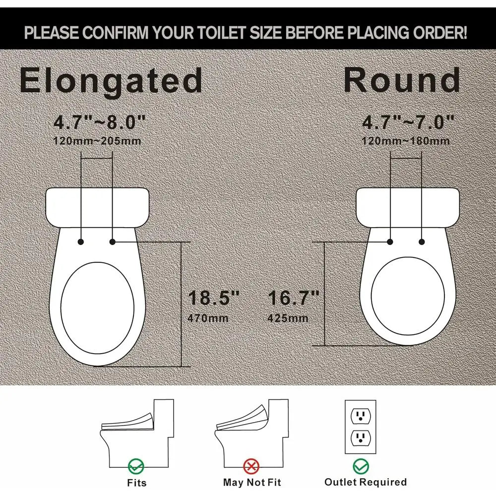 Toilet Bidet Seat, Elongated Toilet Seat Bidet with Dryer and Warm Water, Electronic Heated Toilet Seat Temperature Adjustable,