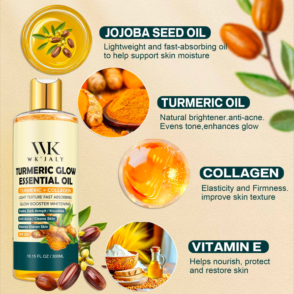 Turmeric Essential Body Oil For Deep Moisturizing And Radiant Glow