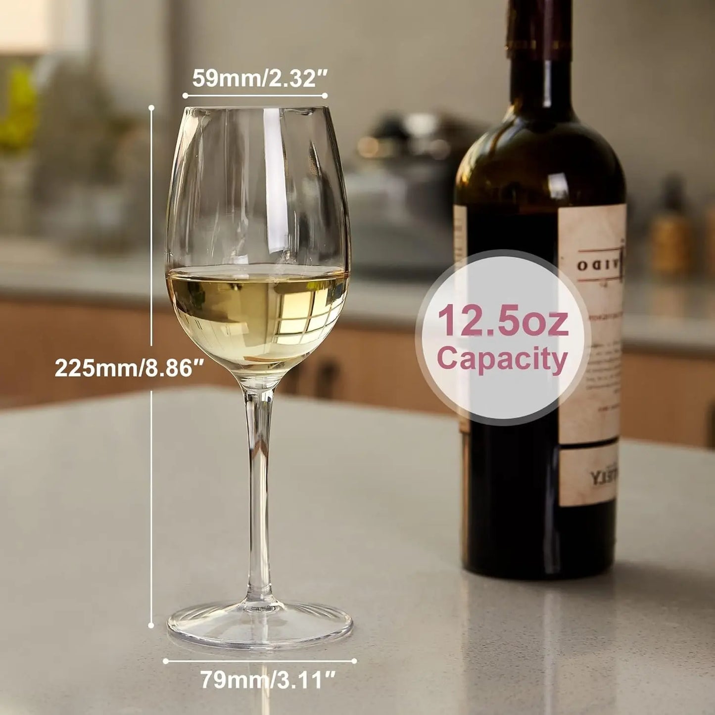 Tritan Unbreakable Pool Floating Stemmed Wine Glasses