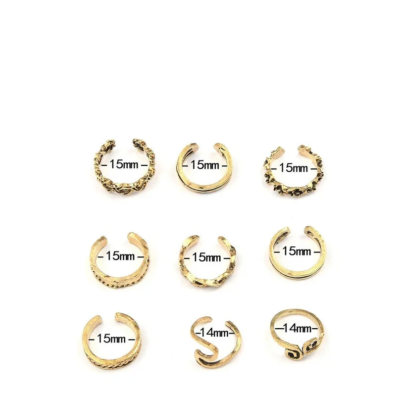 Adjustable Stainless Steel Toe Rings Wave Pattern Foot Jewelry Set