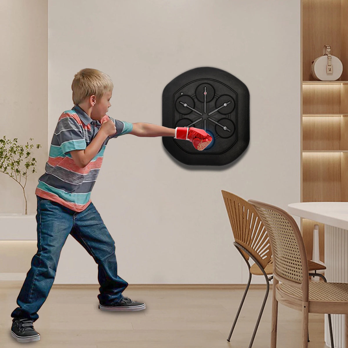 Bluetooth Wall Mounted Boxing Trainer With LED Punching Pad