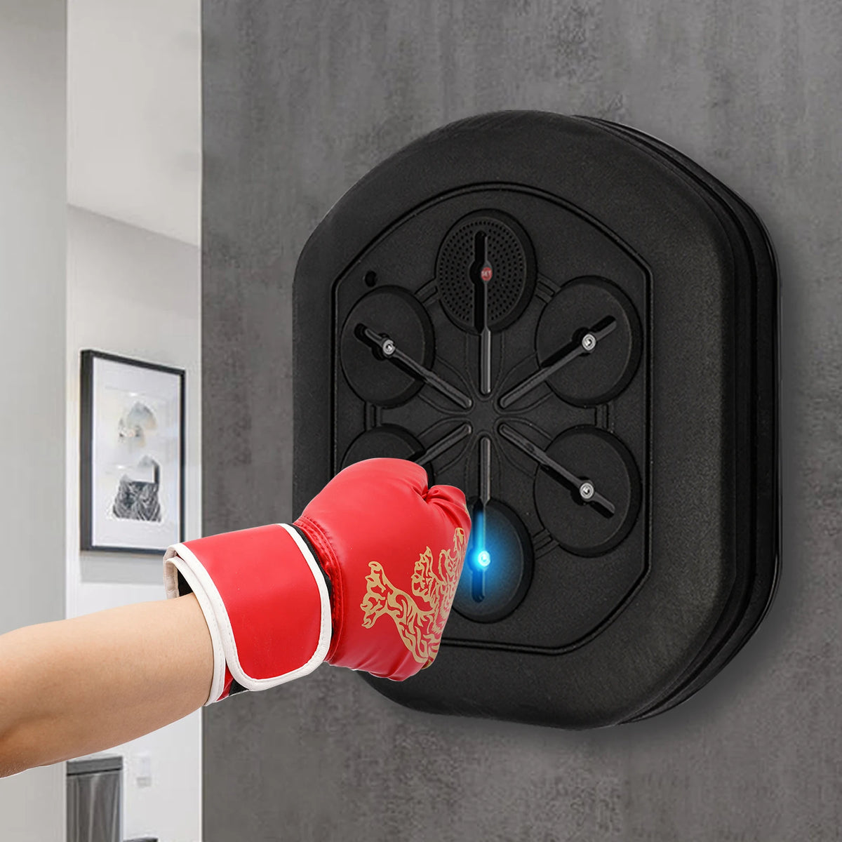 Bluetooth Wall Mounted Boxing Trainer With LED Punching Pad