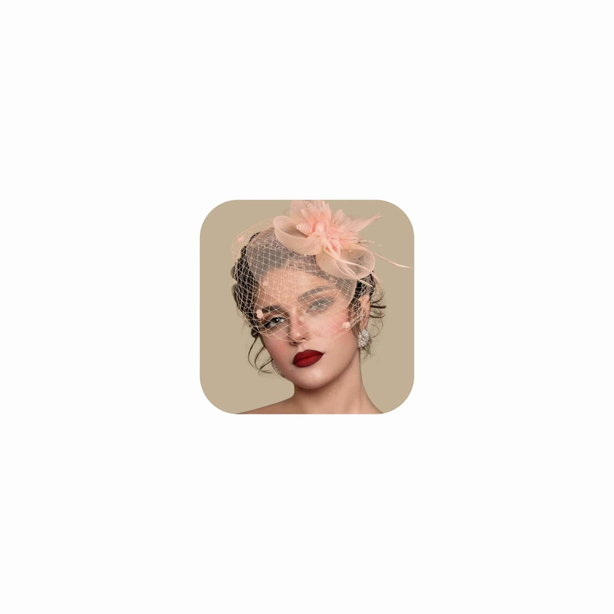 Fascinators Hats For Women Tea Party Hat Feather Mesh Headband Vintage Lace Cocktail Headwear Veil Hair Clip Church