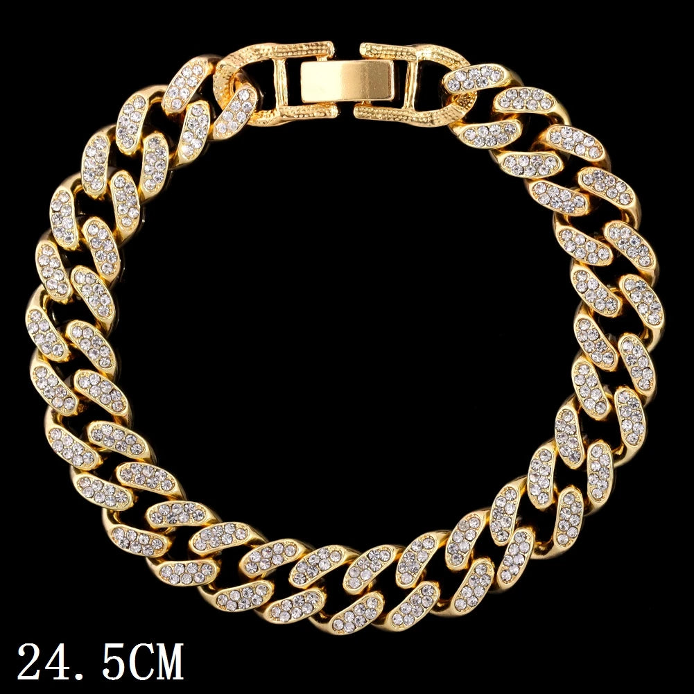 Hip Hop Iced Out Prong CubanChain Anklet For Women
