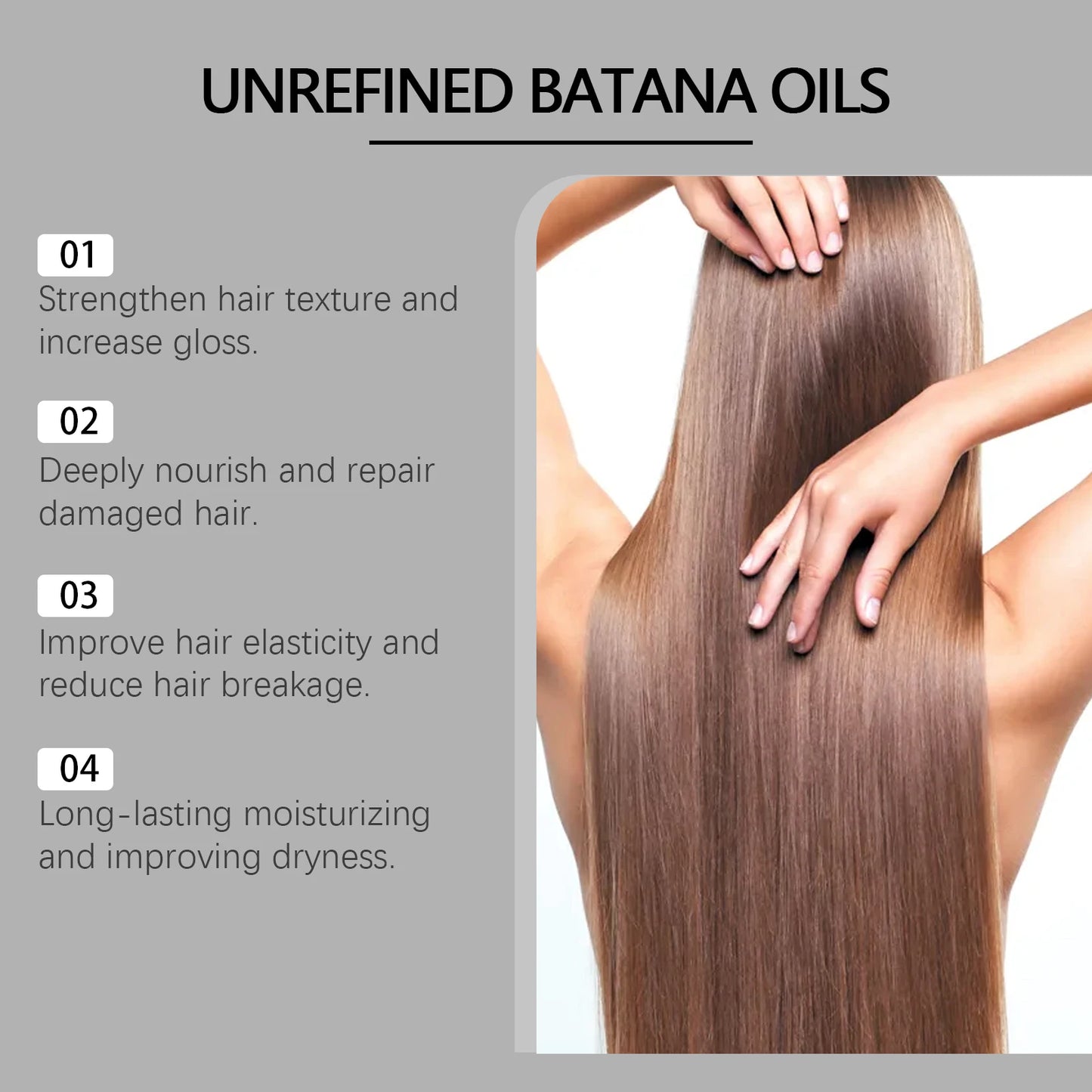 Pure Organic Batana Oil Hair Mask Fast Repair Damaged Dry Split End Hair Treatment Reduce Hair Loss Anti-Breakage Smoothing Care