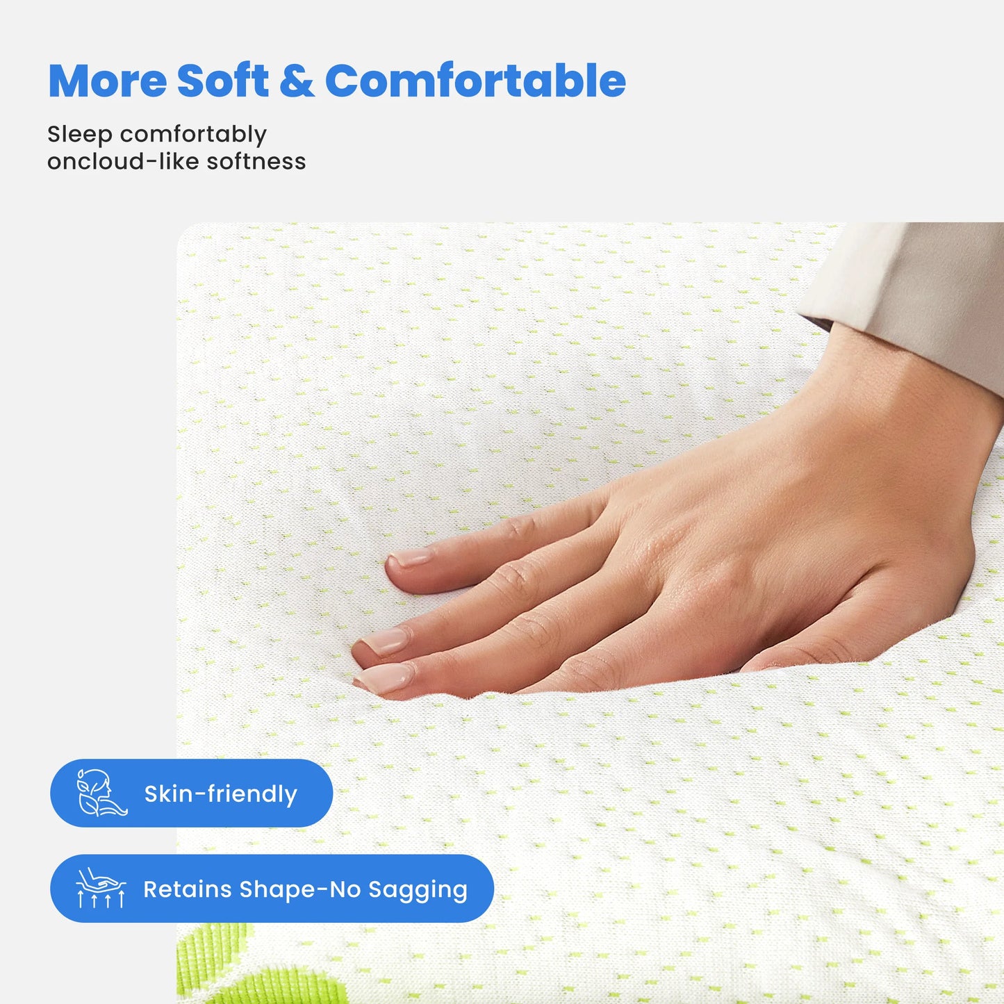 MCQ 400g Bamboo Viscose Mattress Topper Ultra Soft Pillow Top Mattress Pad with Stretchable Pockets Breathable Cooling Topper