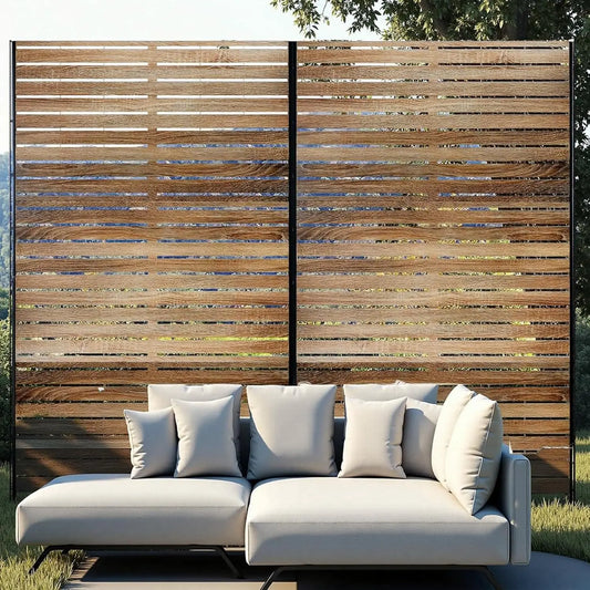 Metal Outdoor Privacy Screen Freestanding Panels For Patio And Deck