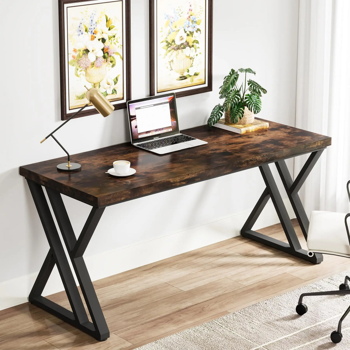 Tribesigns Modern Writing Computer Desk With Metal Legs