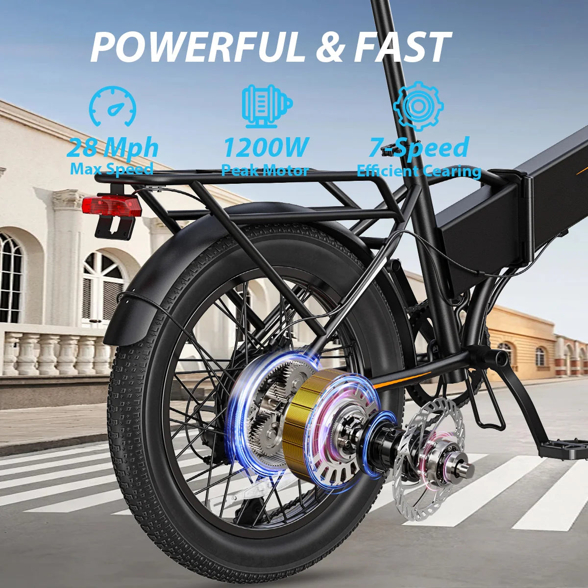 DYU A20 750W（peak 1200W） Electric Bike Folding Ebike 48V 20" Adult Fast Commuter Bicycle 45km/h