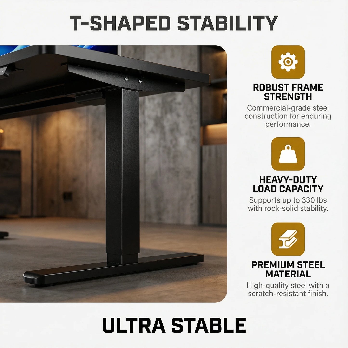 K Kyspho Electric Standing Desk With Brushless Motor Memory Presets