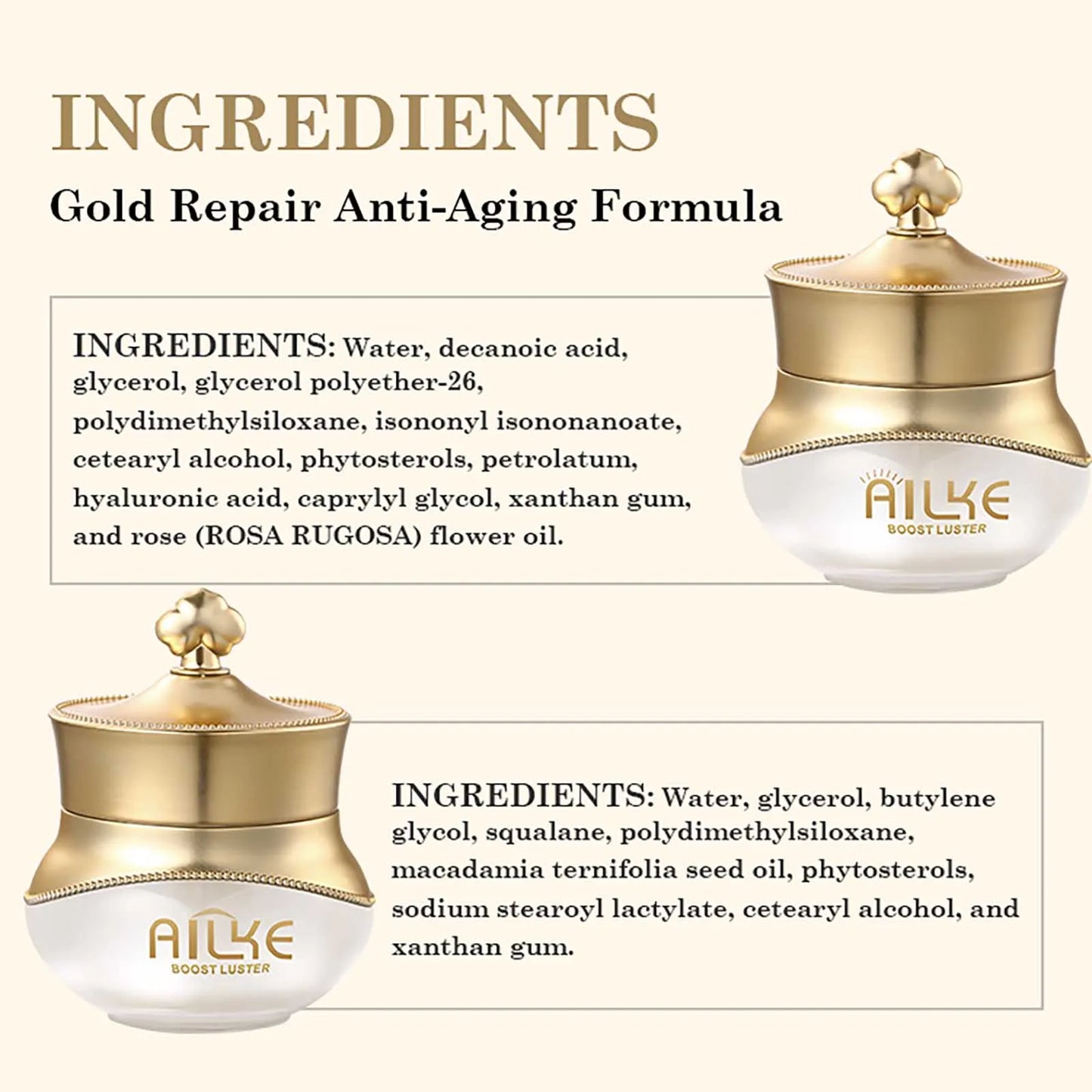 AILKE Night Face Cream For Women Collagen Moisturizing Anti Aging