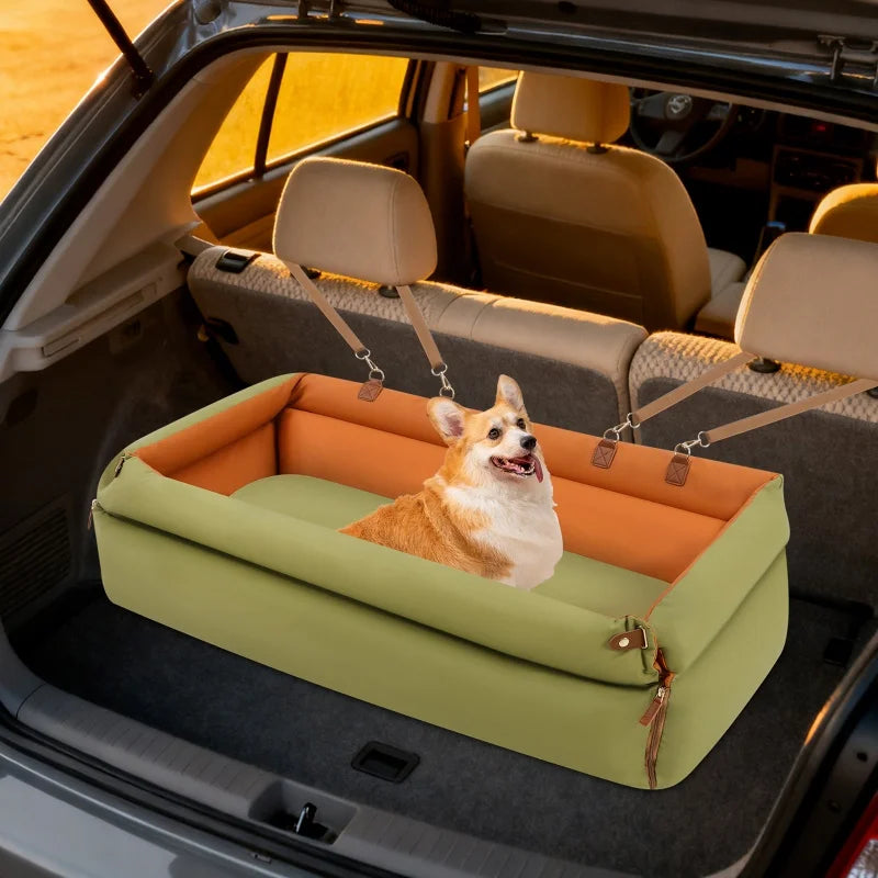 Foldable Travel Pet Car Seat Bed Comfortable Thickened Pet Sleeping Nest Anti Slip Fixed Design Durable Cat Dog Rest Bed For Vehicle Home Dual Use