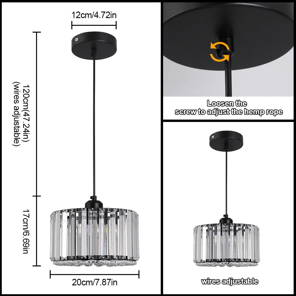 Glass Led Pendant Light Modern Ceiling Lamp Adjustable Living Dining Room Nordic Aisle Decor Balcony Corridor Hanging Fixture