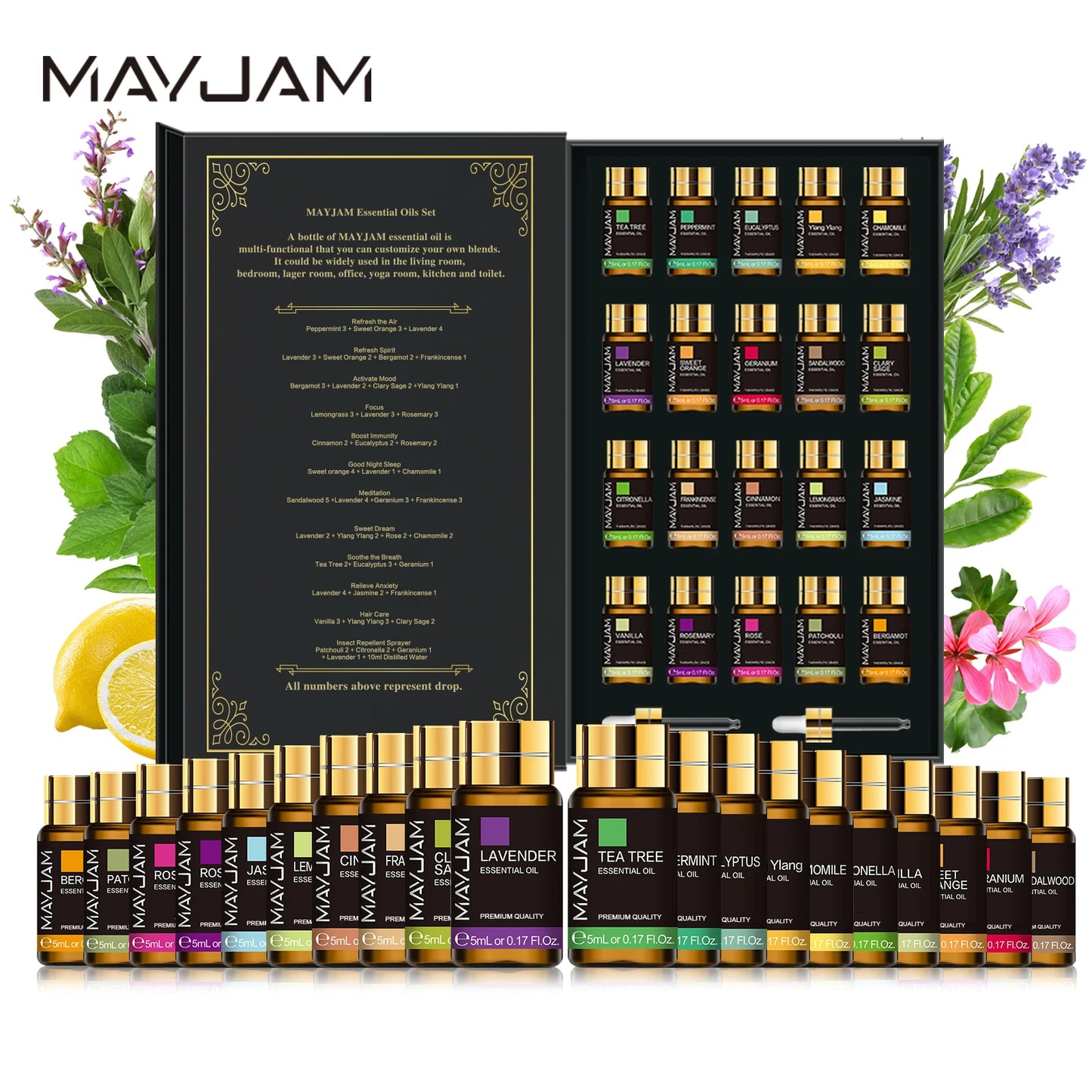 Mayjam Pure Essential Oil Kit For Aromatherapy And Relaxation
