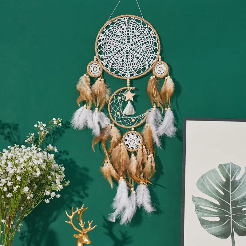 Moon Dream Chaser Dream Catcher Bohemian Wall Decor Bedside Accent