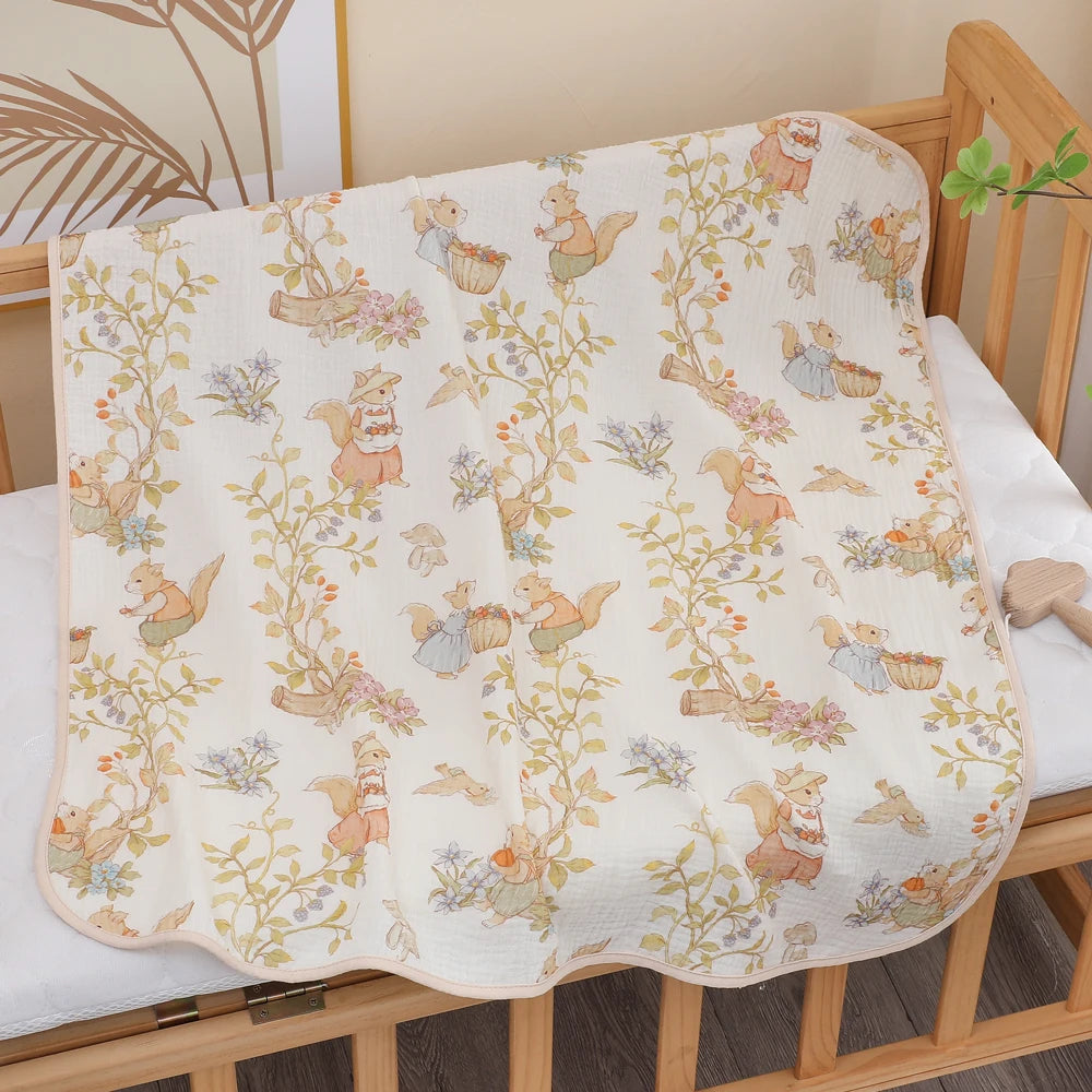 Pure Cotton Gauze Baby Bath Towel For Newborns Absorbent