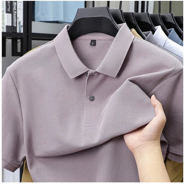 ELITEVESTA Men's 100% Cotton Polo Shirt Breathable Summer Tee
