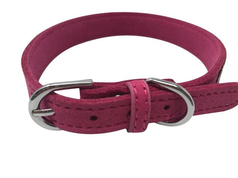 Adjustable Rhinestone Dog Collar Featuring Soft Velvet Microfiber