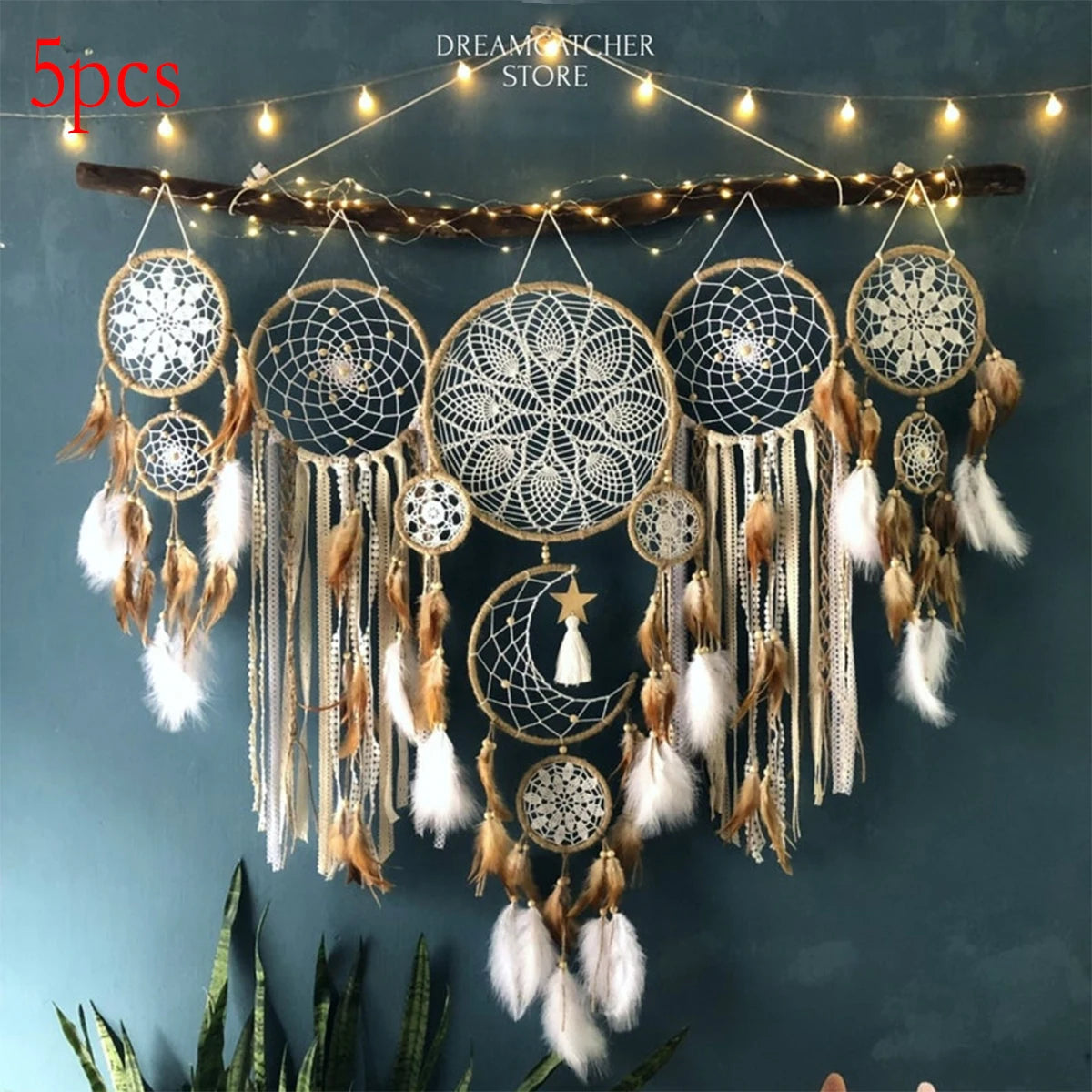 Moon Dream Chaser Dream Catcher Bohemian Wall Decor Bedside Accent