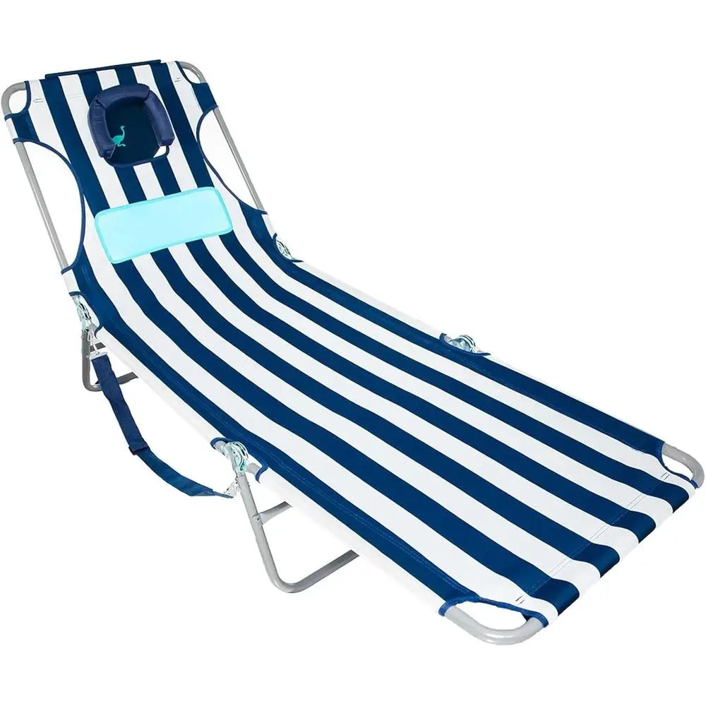Comfort Lounger Face Down Sunbathing Chaise Lounge Beach Chair (2 Pack)