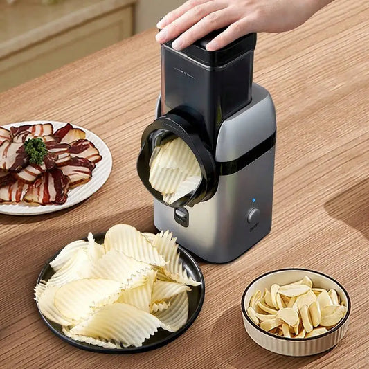 Electric Cheese Grater, Large Feed Chute Electric Grater Vegetable Shredder With Multi Replaceable Blades And Storage Box, 5 In